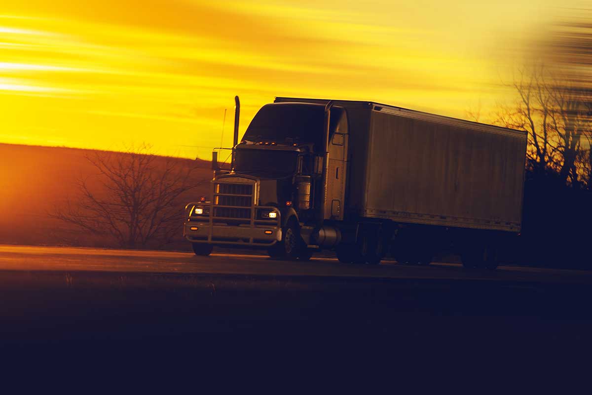 18 Wheeler Truck on highway